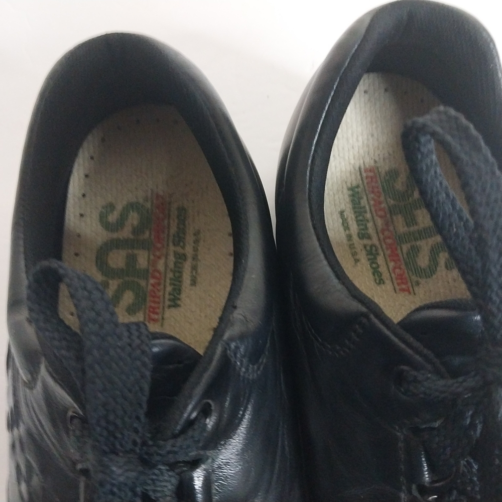 SAS Free Time Size 6.5 Leather Black Espadrilles for Women. Made In USA - Picture 4 of 13